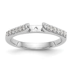 14k White Gold 1/4 carat Lab Grown Diamond VS/SI+ G+ Semi Mount Peg Set Engagement Ring