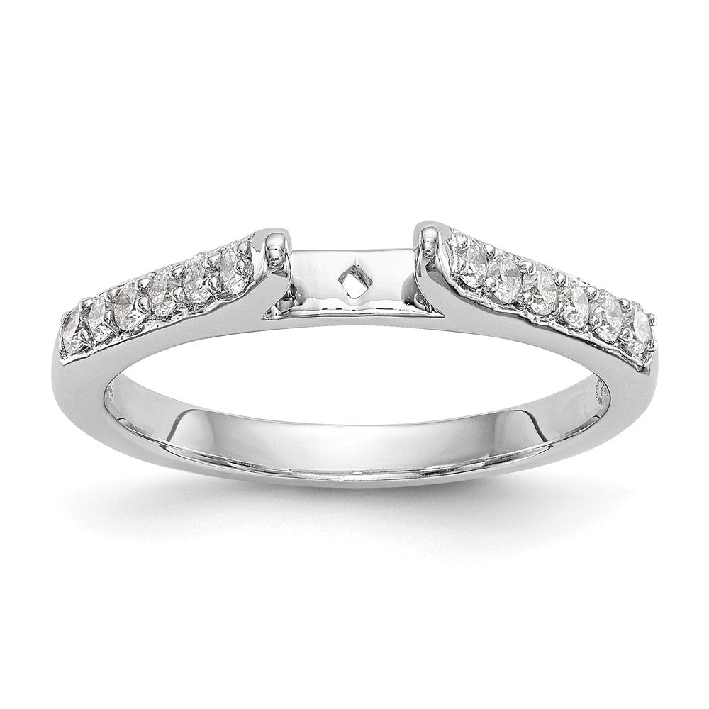 14k White Gold 1/4 carat Lab Grown Diamond VS/SI+ G+ Semi Mount Peg Set Engagement Ring