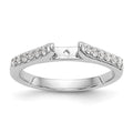 14k White Gold 1/4 carat Lab Grown Diamond VS/SI+ G+ Semi Mount Peg Set Engagement Ring