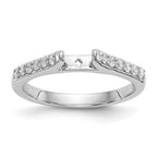 14k White Gold 1/4 carat Lab Grown Diamond VS/SI+ G+ Semi Mount Peg Set Engagement Ring