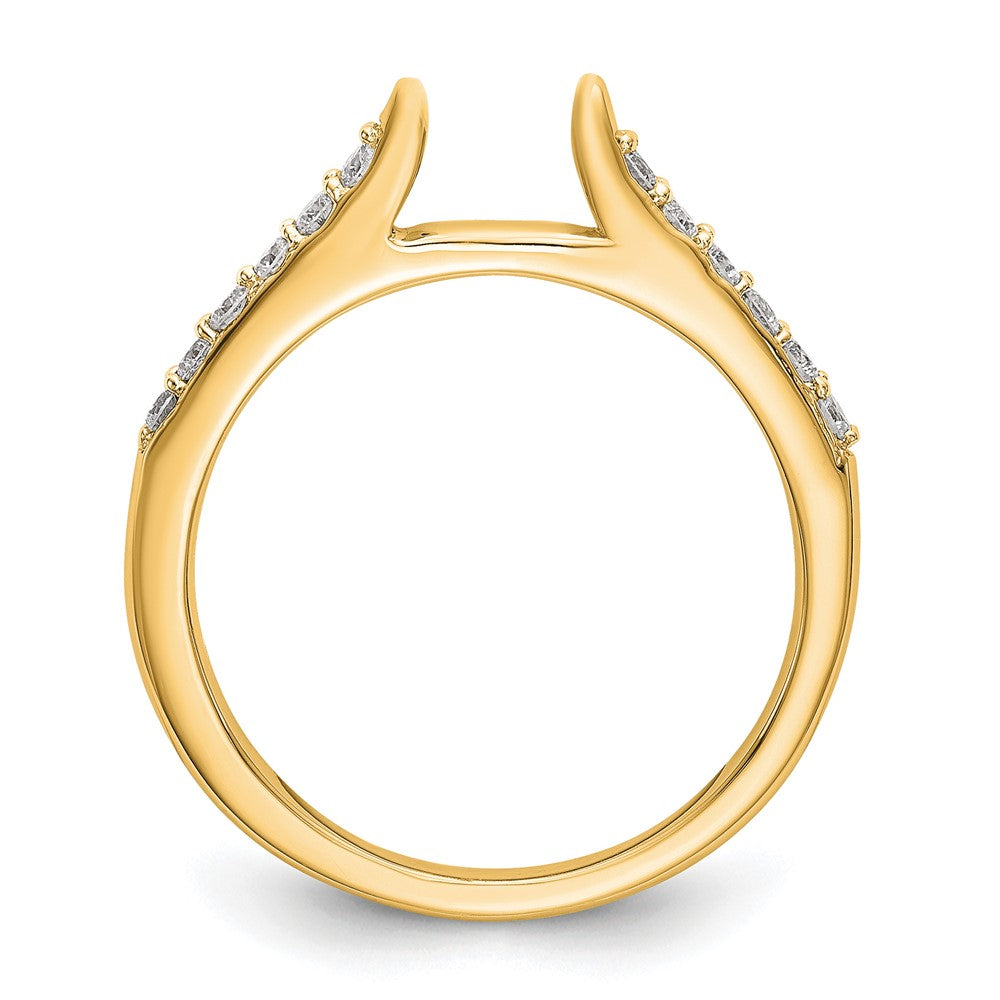 14k Two Tone 1/4 carat Lab Grown Diamond VS/SI+ G+ Semi Mount Peg Set Engagement Ring