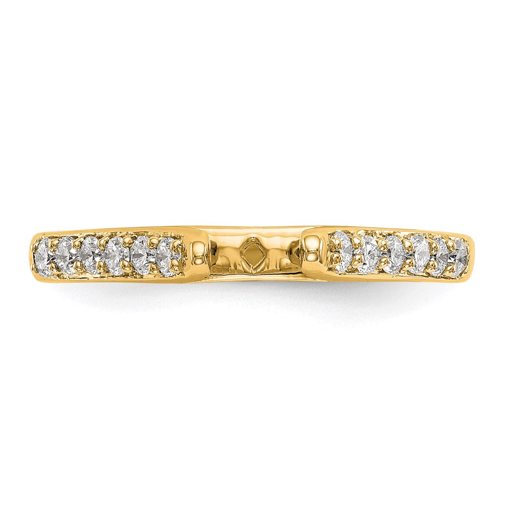 14k Two Tone 1/4 carat Lab Grown Diamond VS/SI+ G+ Semi Mount Peg Set Engagement Ring