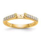 14k Two Tone 1/4 carat Lab Grown Diamond VS/SI+ G+ Semi Mount Peg Set Engagement Ring