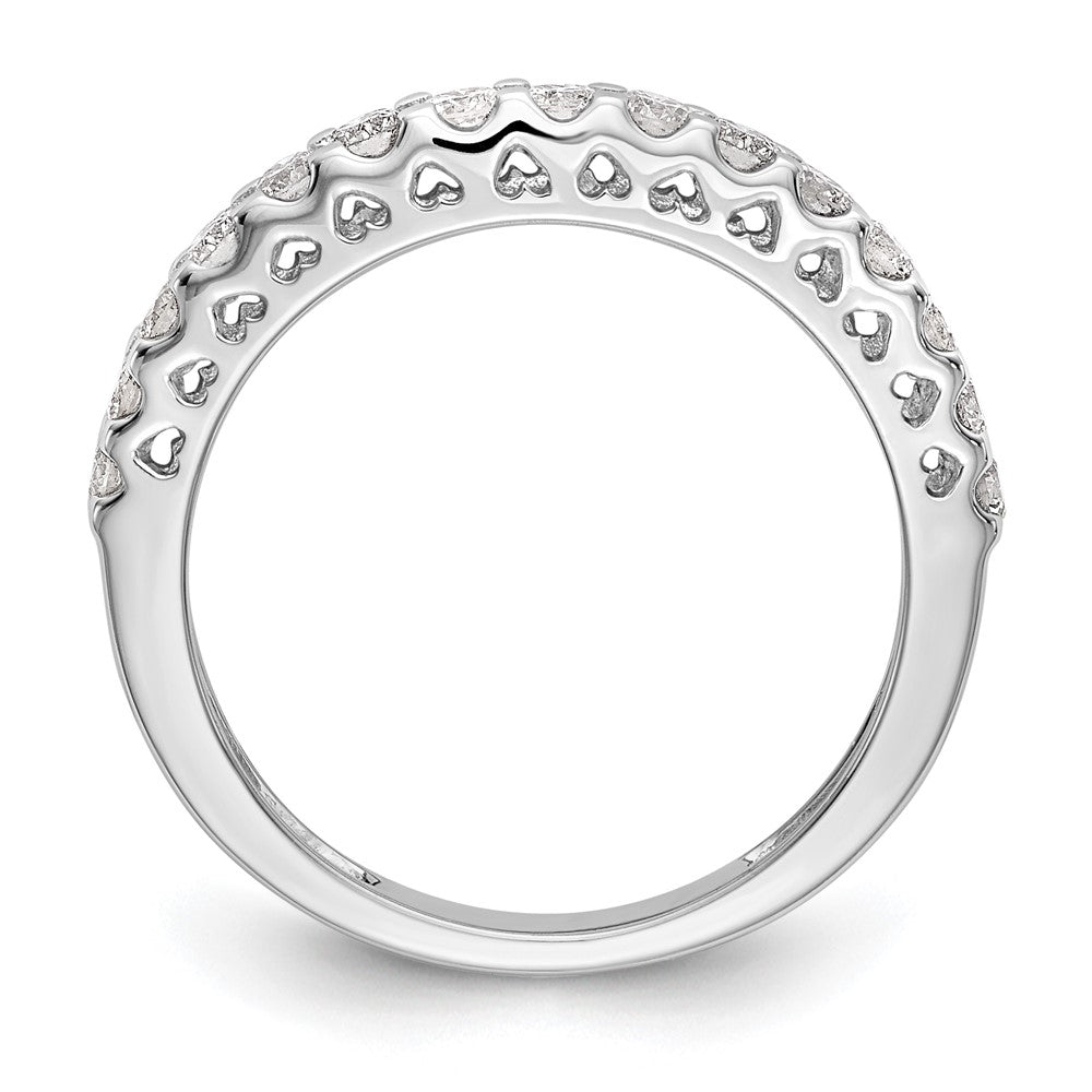 14k White Gold 1/2 carat Lab Grown Diamond VS/SI+ G+ Complete Wedding Band
