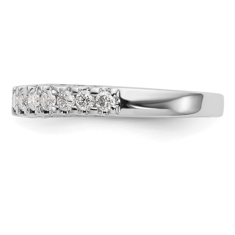 14k White Gold 1/2 carat Lab Grown Diamond VS/SI+ G+ Complete Wedding Band