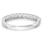 14k White Gold 1/2 carat Lab Grown Diamond VS/SI+ G+ Complete Wedding Band
