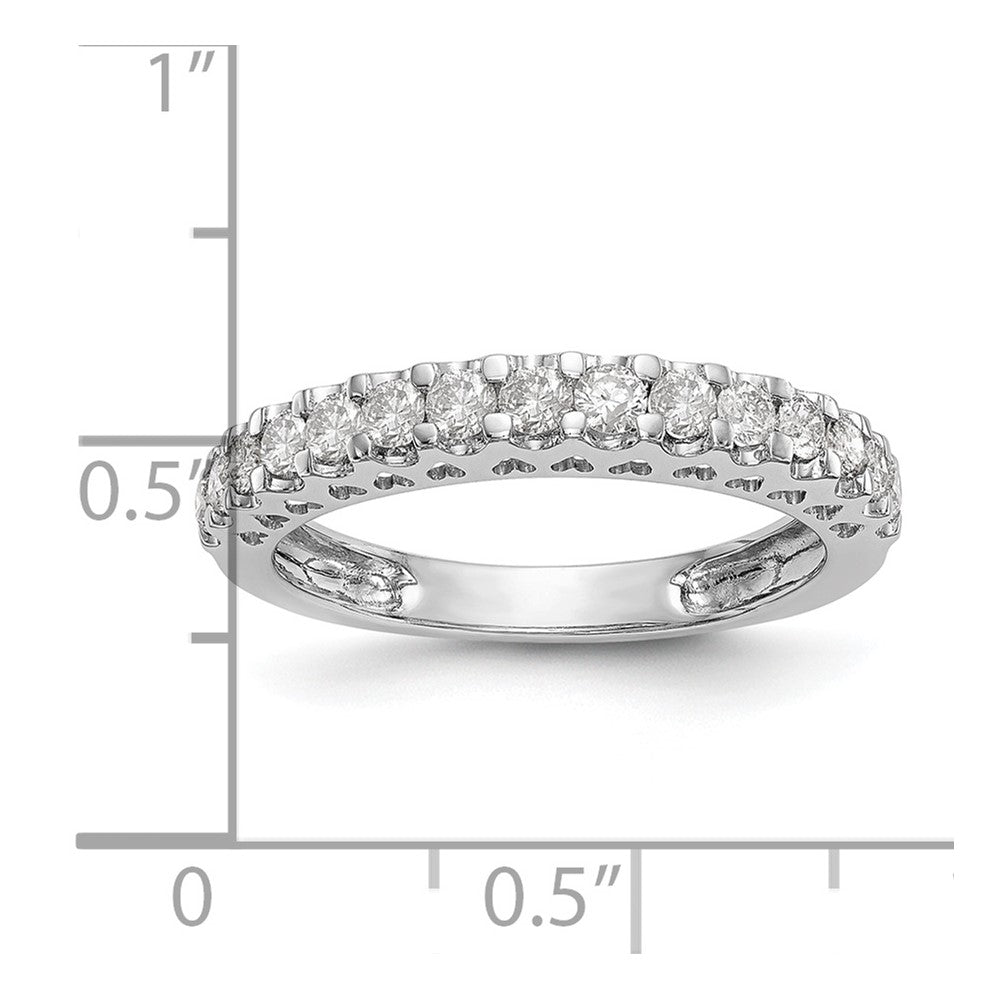 14k White Gold 1/2 carat Lab Grown Diamond VS/SI+ G+ Complete Wedding Band