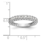14k White Gold 1/2 carat Lab Grown Diamond VS/SI+ G+ Complete Wedding Band