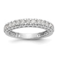 14k White Gold 1/2 carat Lab Grown Diamond VS/SI+ G+ Complete Wedding Band