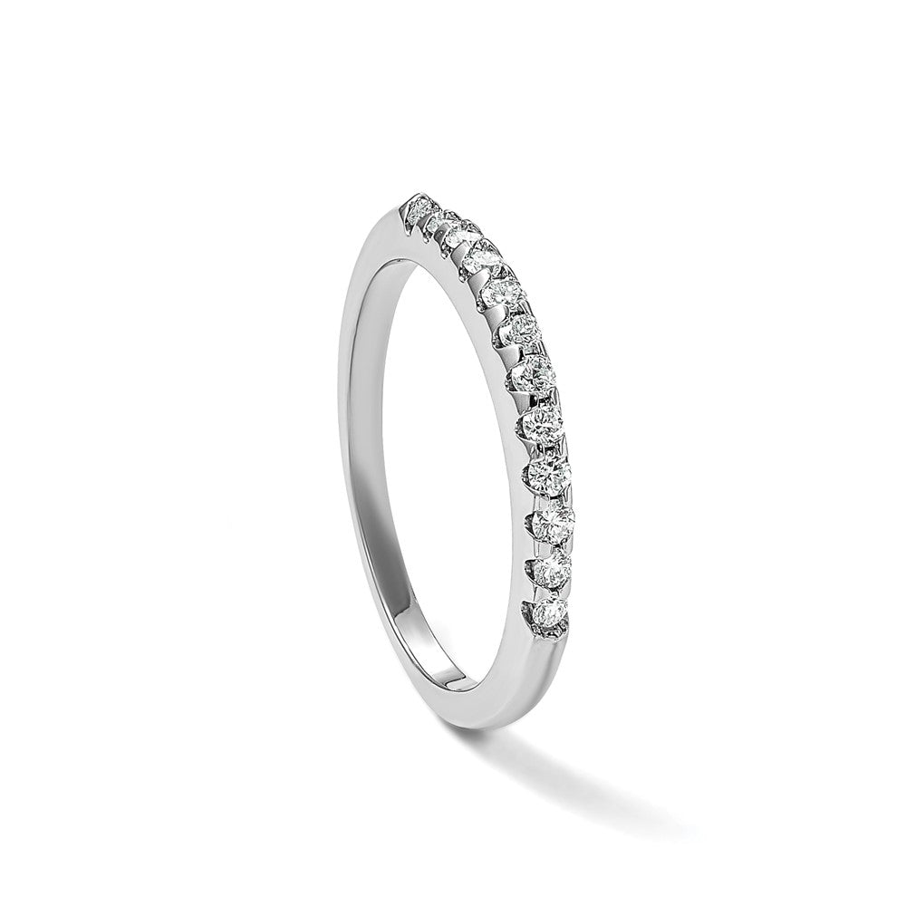 14k White Gold 1/4 carat Diamond Complete Wedding Band