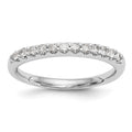 14k White Gold 1/4 carat Lab Grown Diamond VS/SI+ G+ Complete Wedding Band