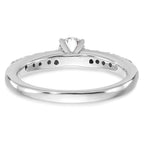 14k White Gold 1/4 carat Lab Grown Diamond VS/SI+ G+ Semi Mount Peg Set Engagement Ring