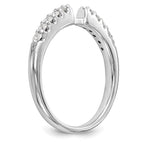 14k White Gold 1/4 carat Lab Grown Diamond VS/SI+ G+ Semi Mount Peg Set Engagement Ring