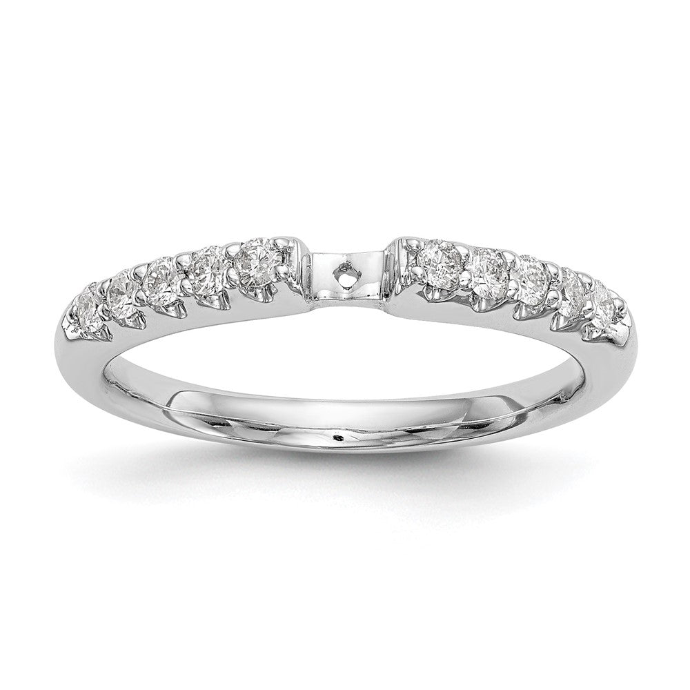 14k White Gold 1/4 carat Lab Grown Diamond VS/SI+ G+ Semi Mount Peg Set Engagement Ring