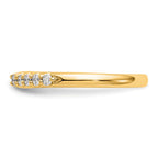 14k Two Tone 1/4 carat Lab Grown Diamond VS/SI+ G+ Semi Mount Peg Set Engagement Ring
