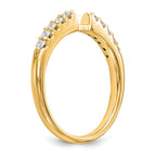14k Two Tone 1/4 carat Lab Grown Diamond VS/SI+ G+ Semi Mount Peg Set Engagement Ring