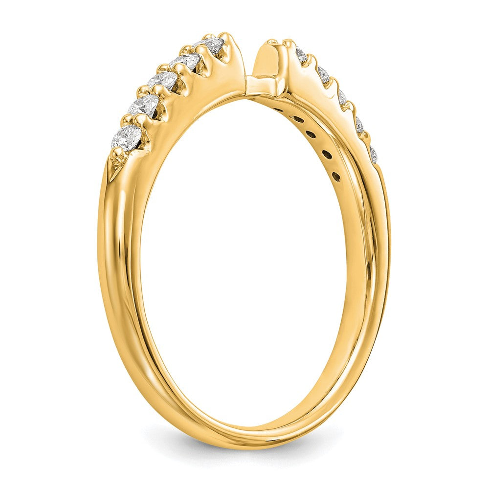 14k Two Tone 1/4 carat Lab Grown Diamond VS/SI+ G+ Semi Mount Peg Set Engagement Ring