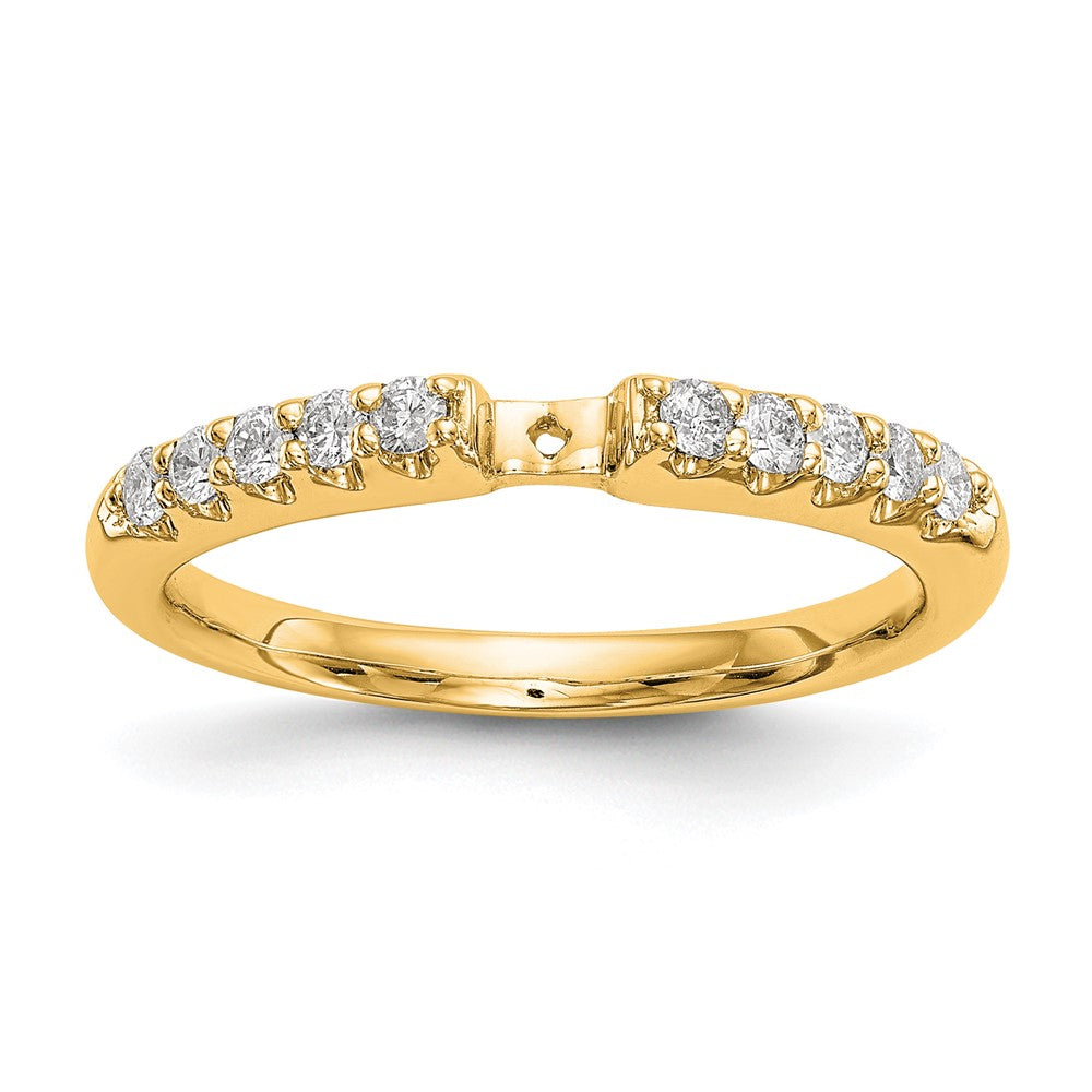 14k Two Tone 1/4 carat Lab Grown Diamond VS/SI+ G+ Semi Mount Peg Set Engagement Ring