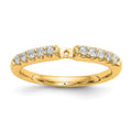 14k Two Tone 1/4 carat Lab Grown Diamond VS/SI+ G+ Semi Mount Peg Set Engagement Ring
