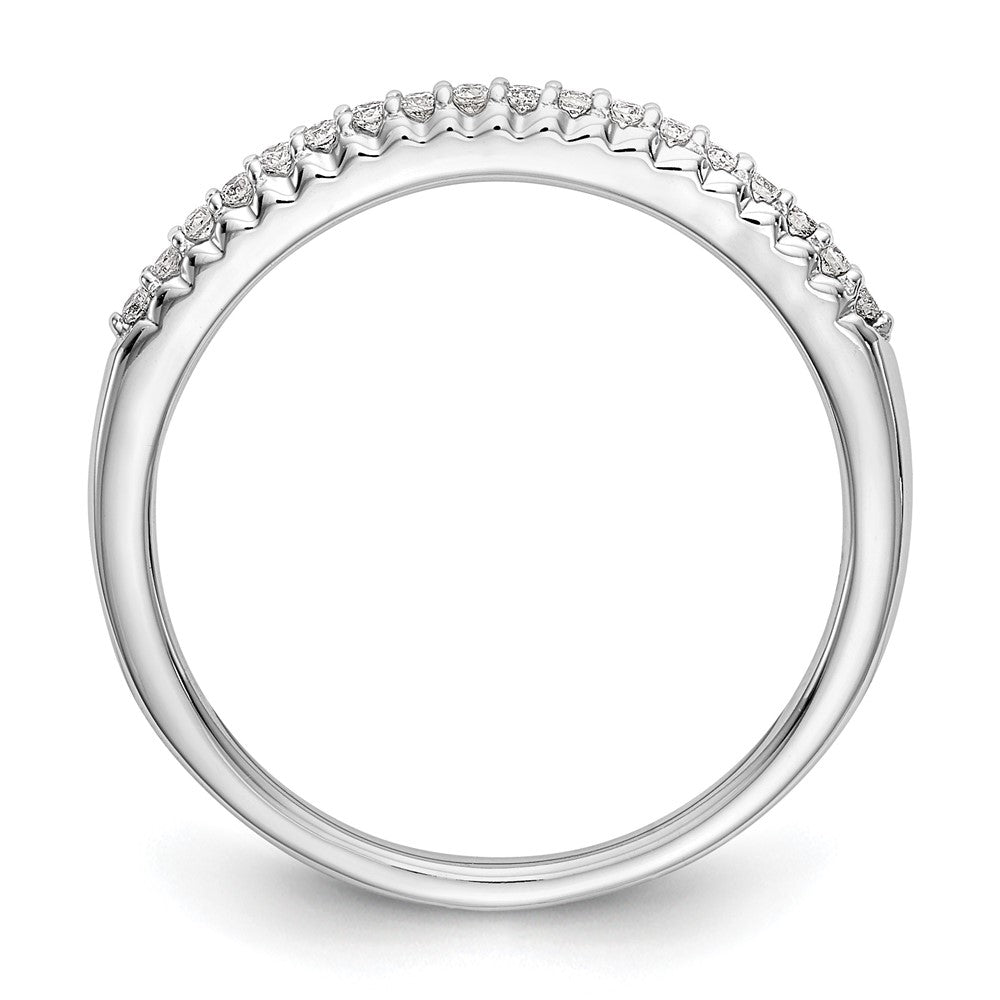 14k White Gold 1/10 carat Diamond Complete Wedding Band