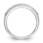 14k White Gold 1/10 carat Diamond Complete Wedding Band