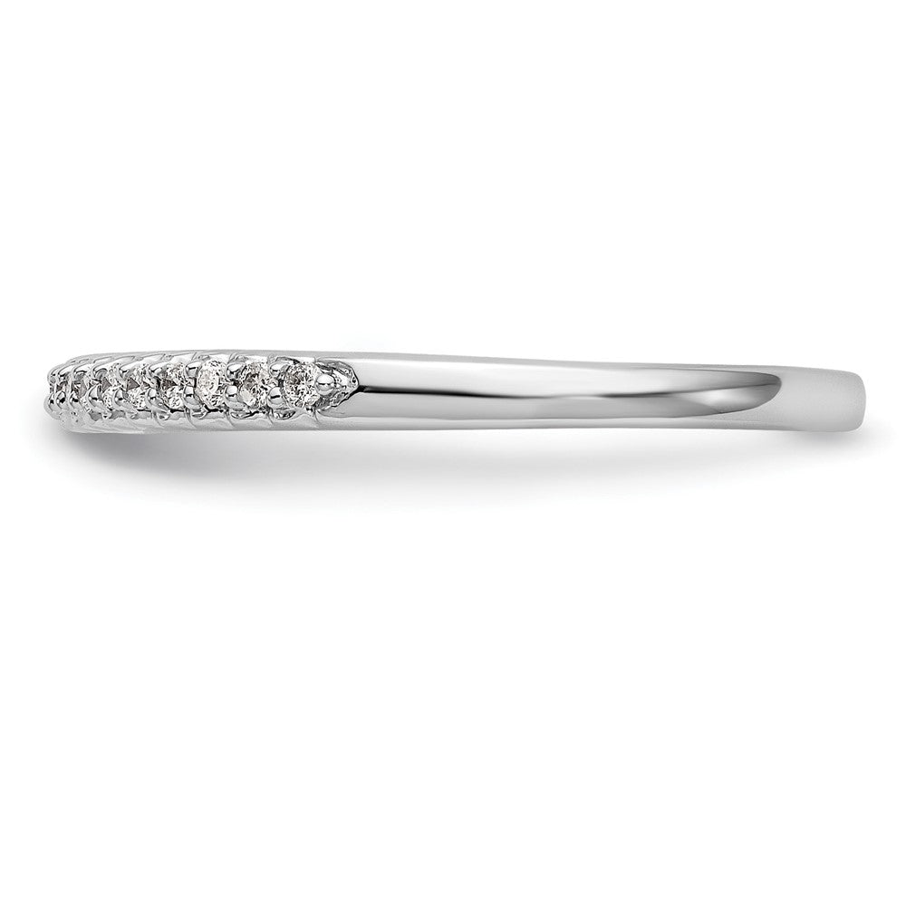 14k White Gold 1/10 carat Diamond Complete Wedding Band