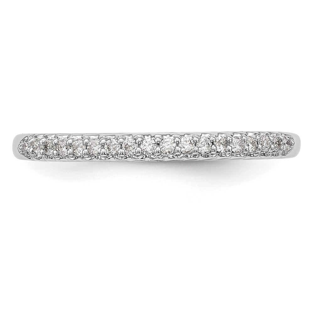 14k White Gold 1/10 carat Diamond Complete Wedding Band
