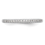 14k White Gold 1/10 carat Diamond Complete Wedding Band
