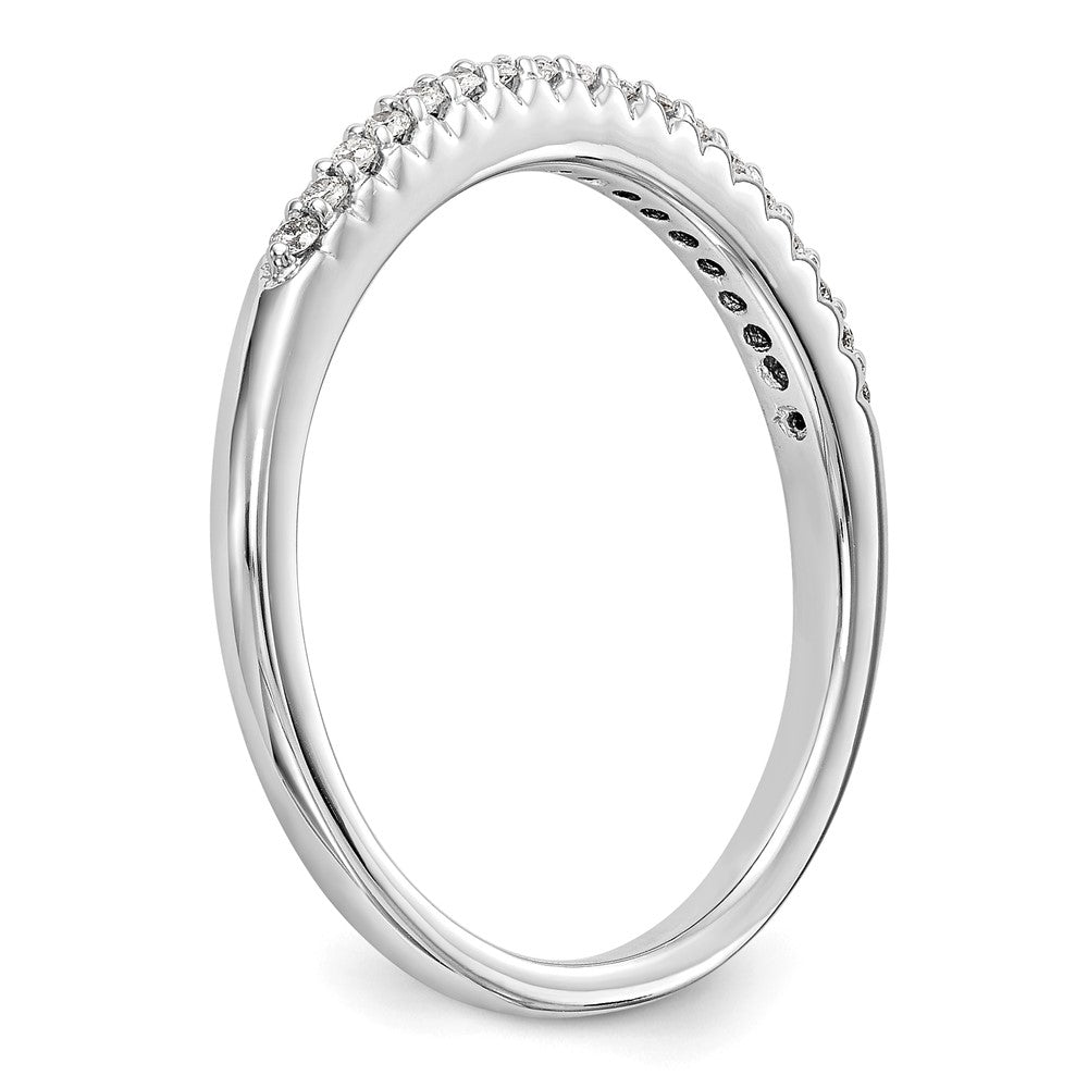 14k White Gold 1/10 carat Diamond Complete Wedding Band