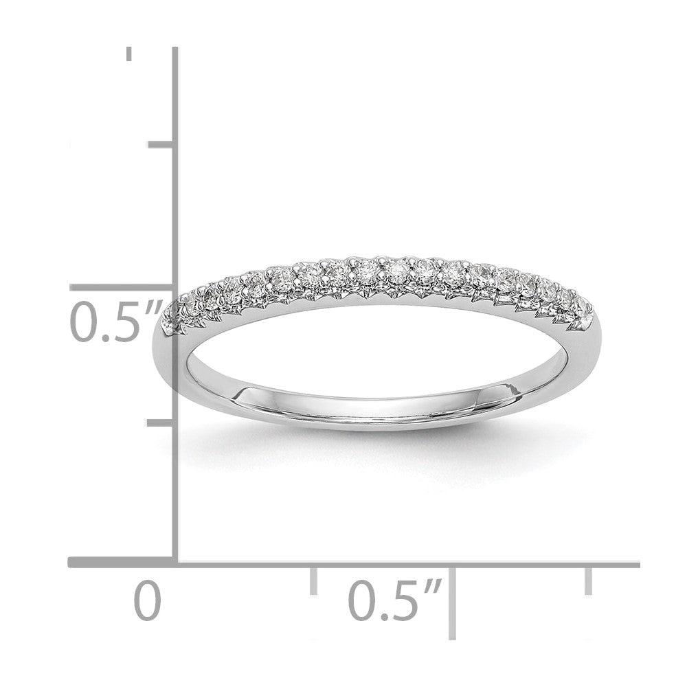 14k White Gold 1/10 carat Diamond Complete Wedding Band
