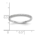 14k White Gold 1/10 carat Diamond Complete Wedding Band