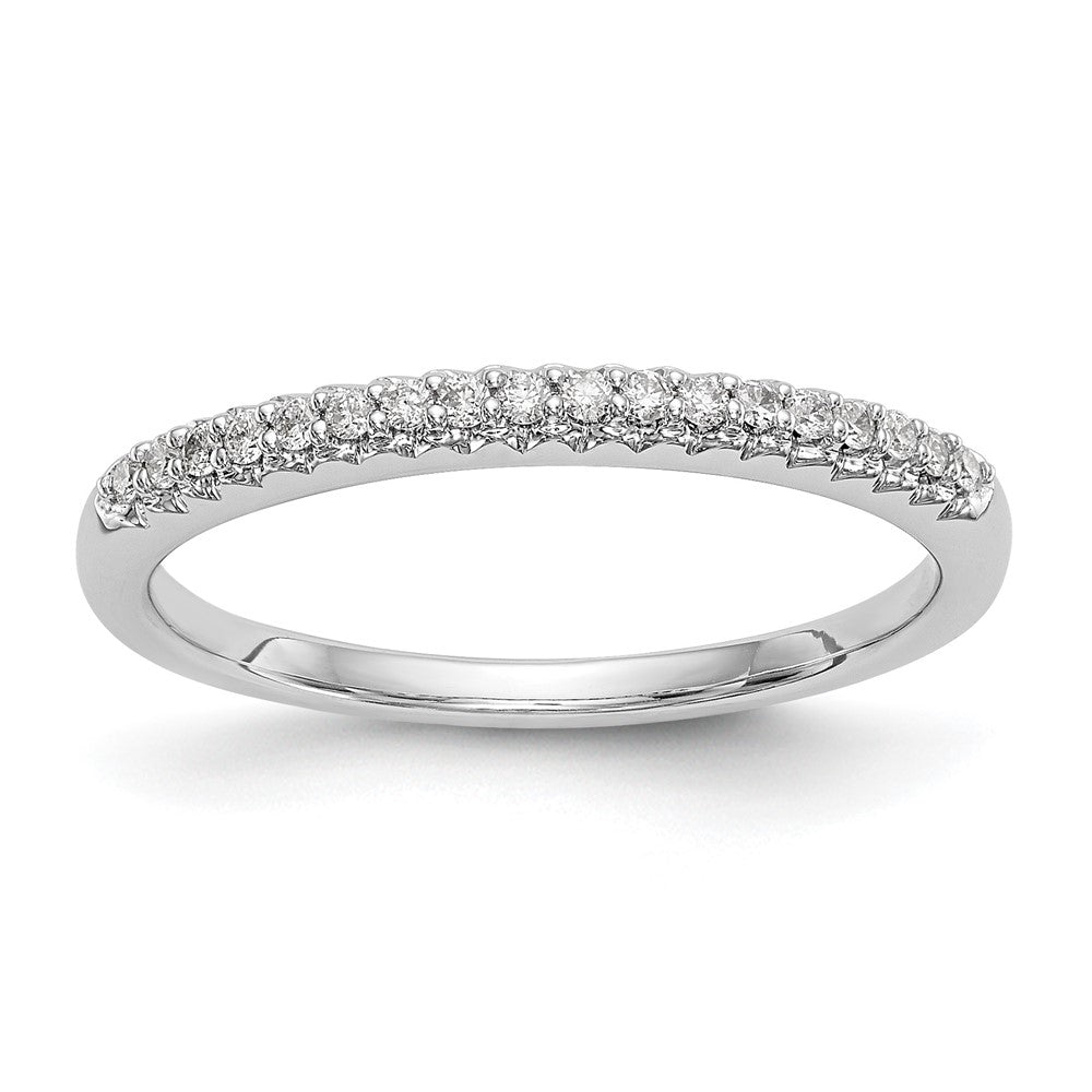14k White Gold 1/10 carat Diamond Complete Wedding Band