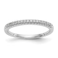 14k White Gold 1/10 carat Diamond Complete Wedding Band