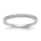14k White Gold 1/10 carat Diamond Complete Wedding Band