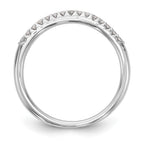 14k White Gold 1/6 carat Diamond Complete Wedding Band