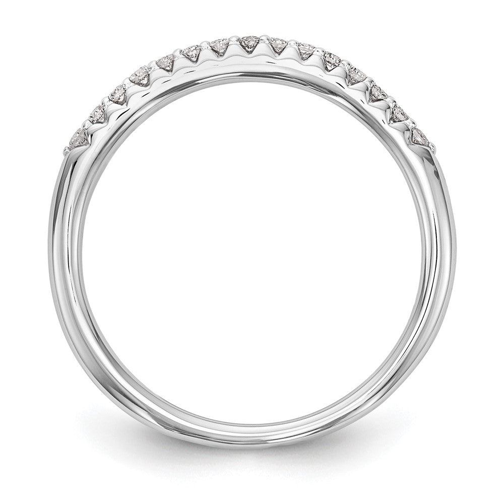14k White Gold 1/6 carat Diamond Complete Wedding Band