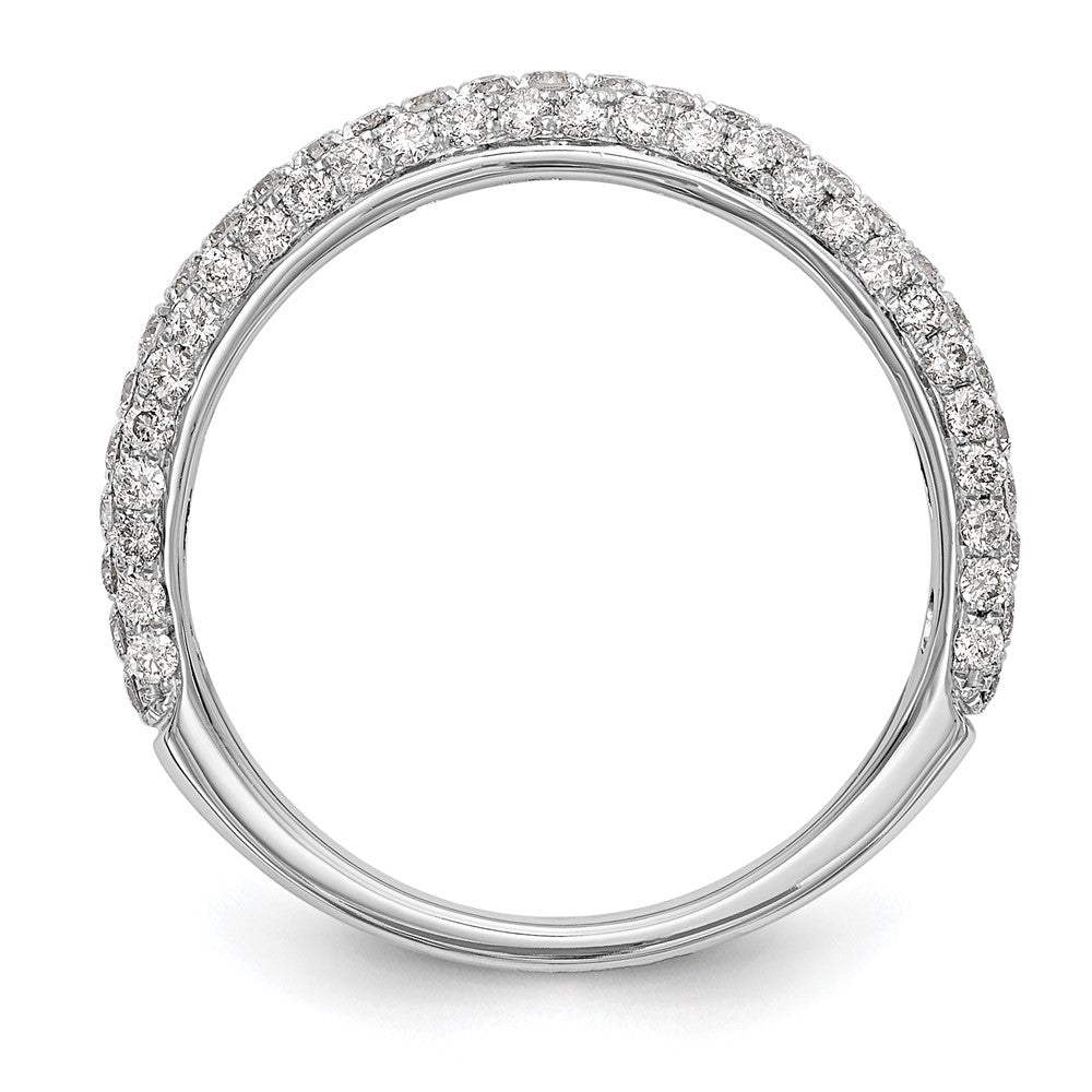 14k White Gold 3/4 carat Diamond Complete Wedding Band