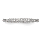 14k White Gold 3/4 carat Diamond Complete Wedding Band