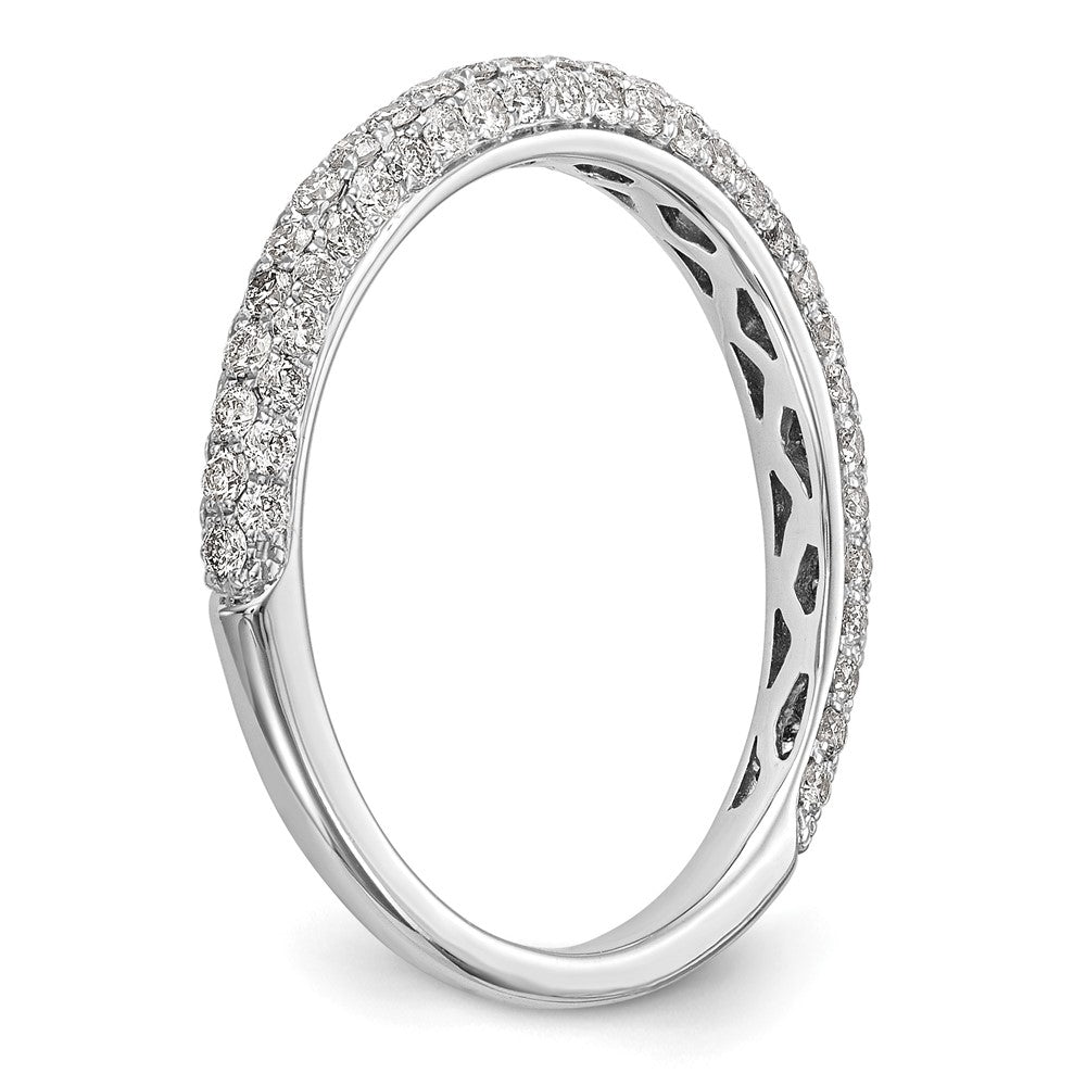 14k White Gold 3/4 carat Diamond Complete Wedding Band