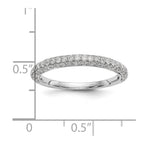 14k White Gold 3/4 carat Diamond Complete Wedding Band