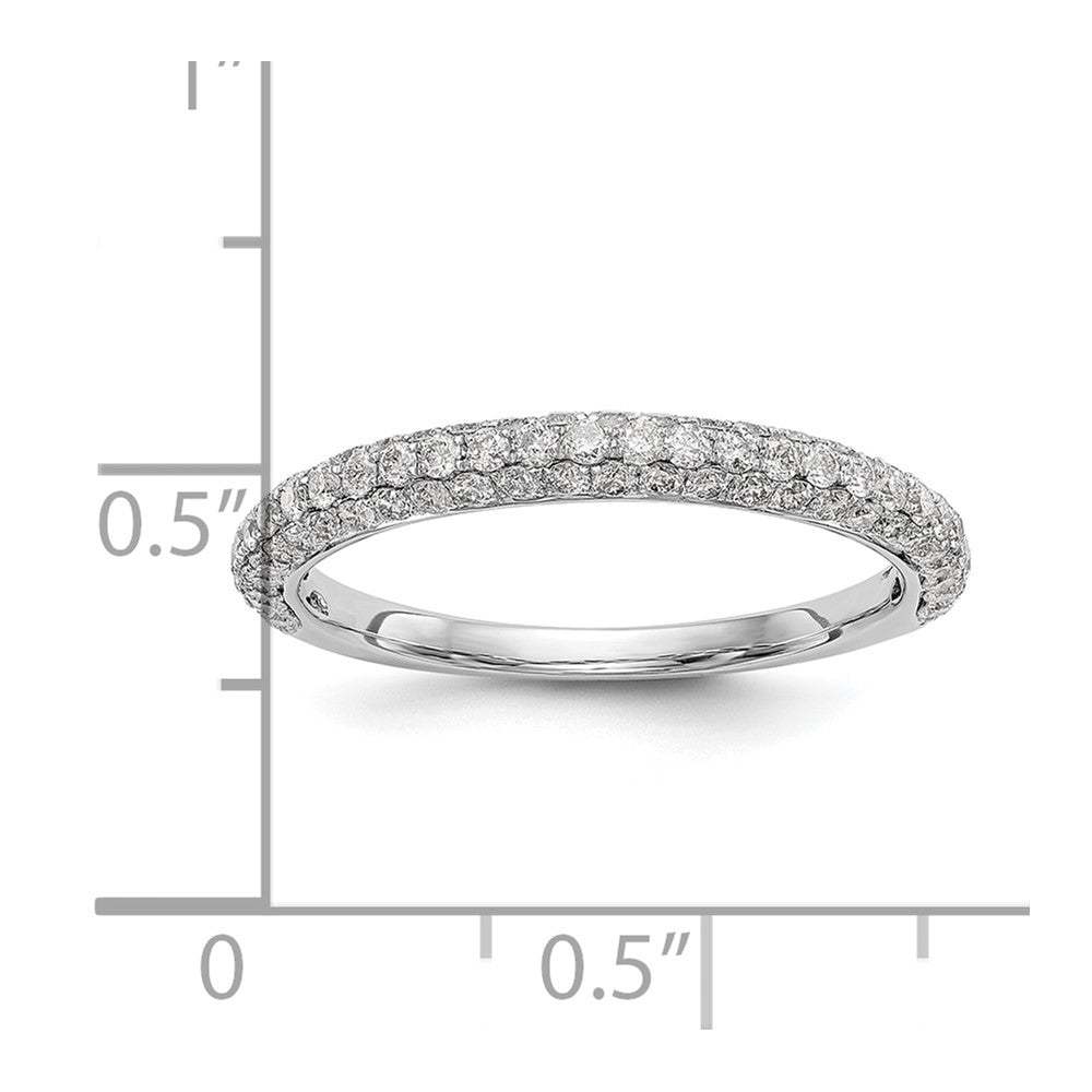 14k White Gold 3/4 carat Diamond Complete Wedding Band