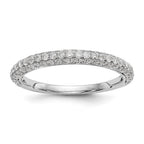 14k White Gold 3/4 carat Diamond Complete Wedding Band