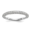 14k White Gold 3/4 carat Diamond Complete Wedding Band