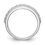 14k White Gold Diamond Wedding Band