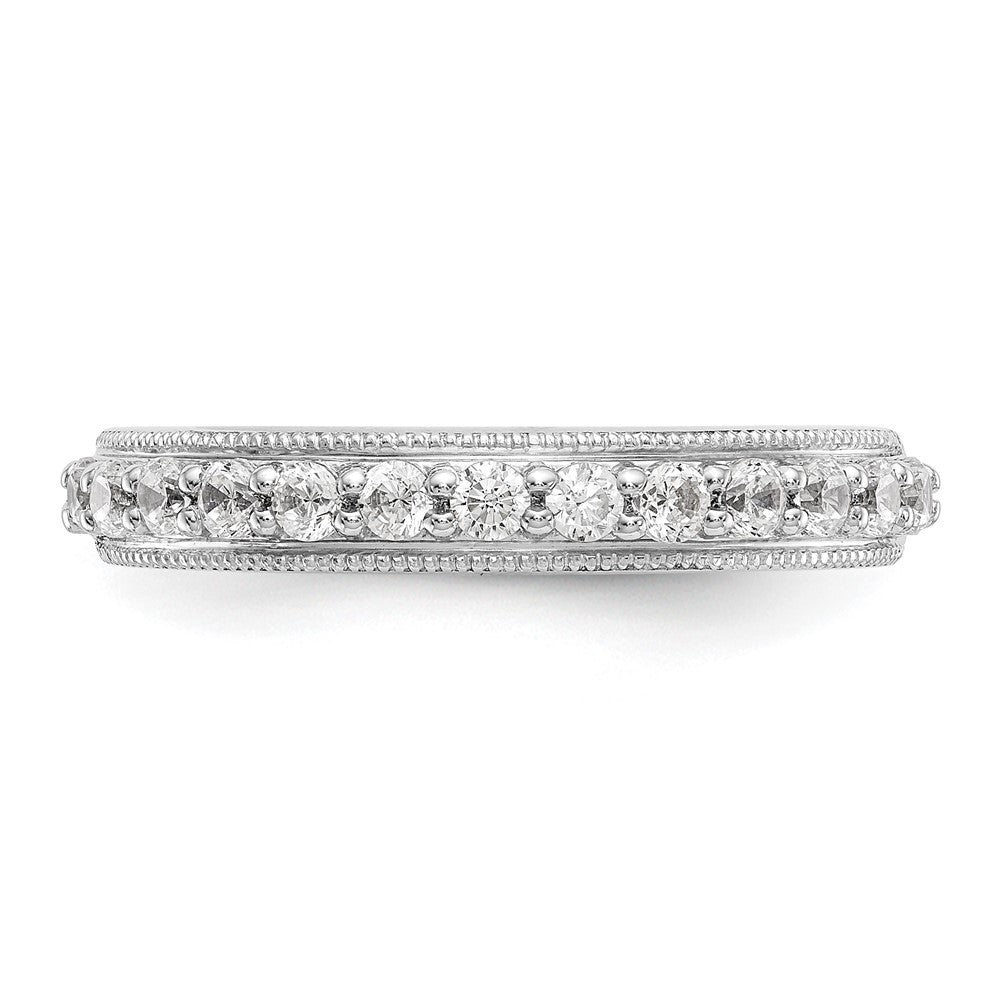 14k White Gold Diamond Wedding Band