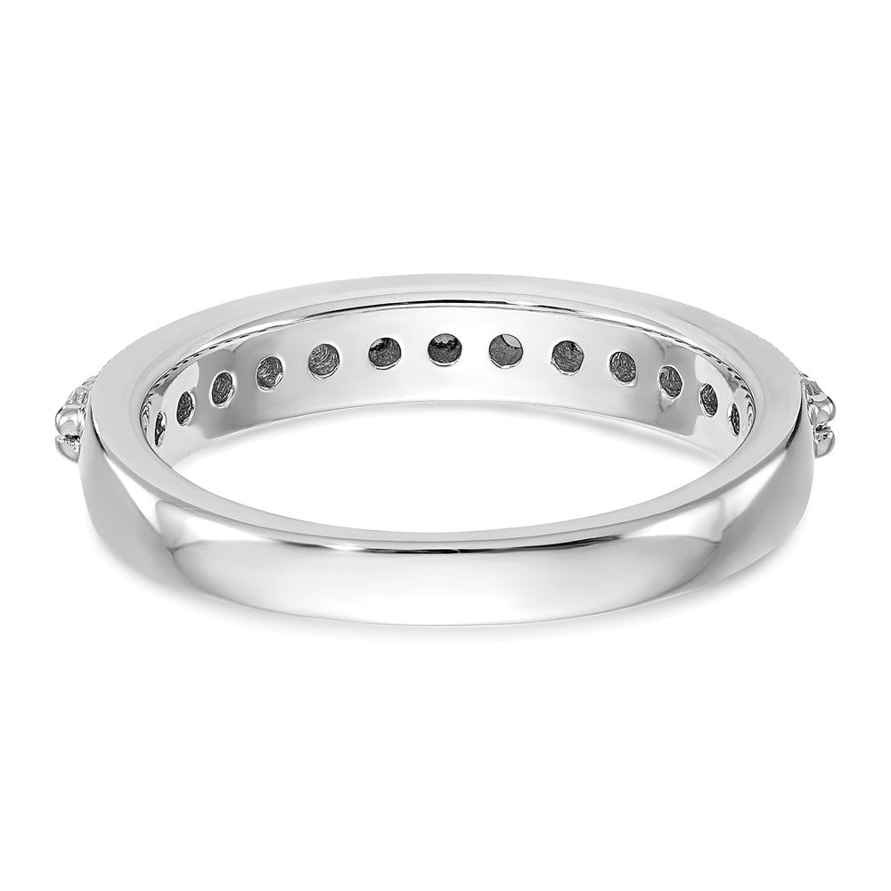 14k White Gold Diamond Wedding Band