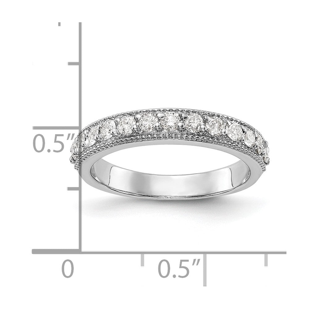 14k White Gold Diamond Wedding Band