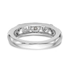 14k White Gold 1/8 carat Diamond Complete Wedding Band