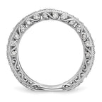 14k White Gold 1/2 carat Diamond Complete Wedding Band