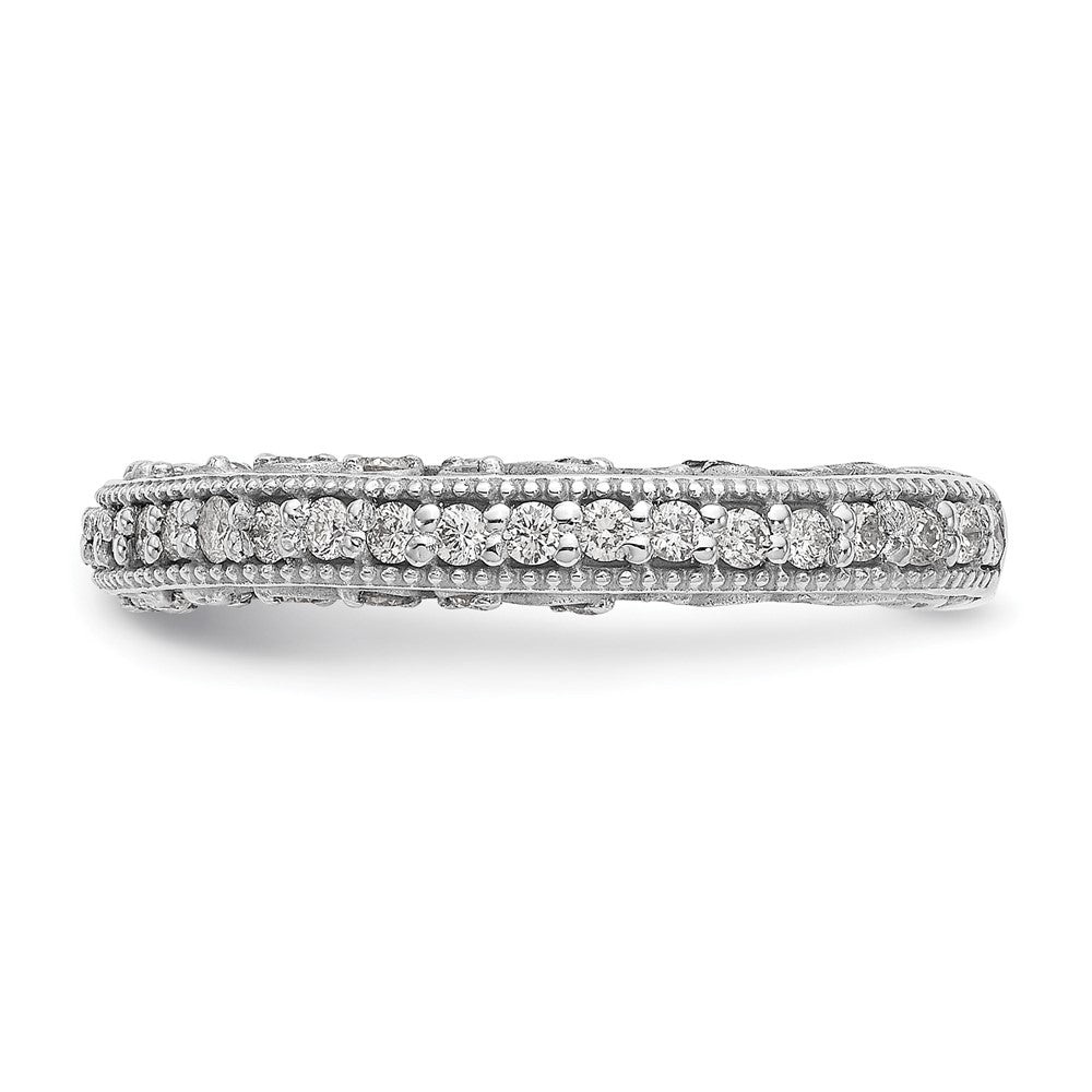 14k White Gold 1/2 carat Diamond Complete Wedding Band
